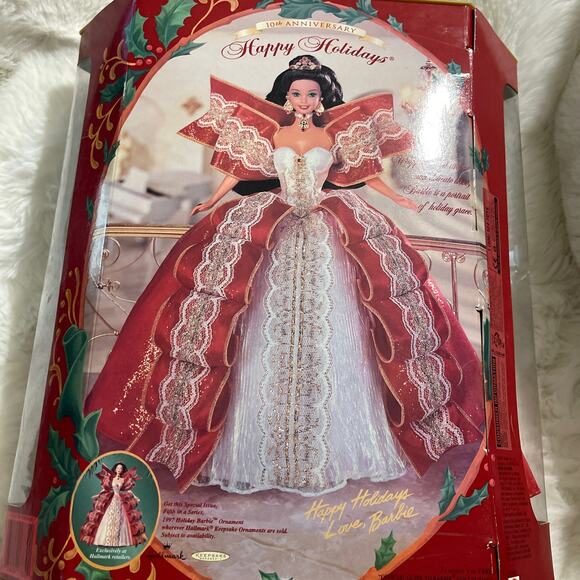1997 Happy Holidays New in Box 10th Anniversary Collectible Special Edition Doll - Picture 5 of 5
